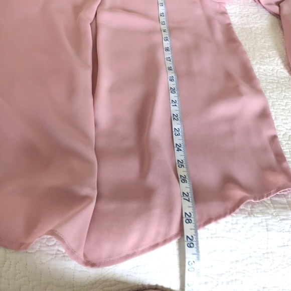 HAPTICS Blush Pink Poet Style Femme Statement sleeve Blouse M - Picture 9 of 11